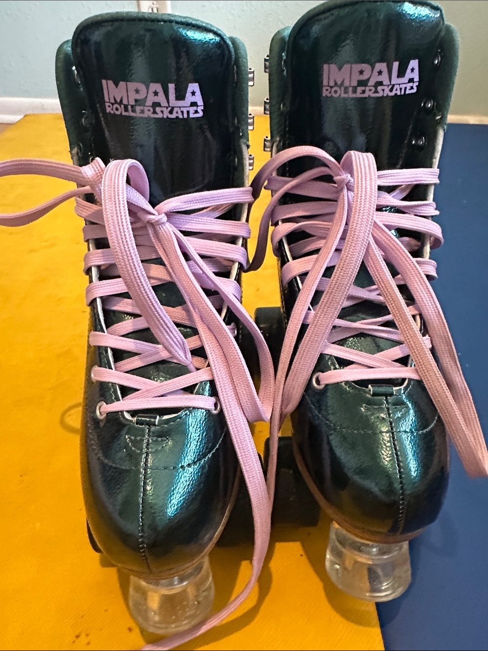 Impala Women’s Black Roller Skates with Pink Laces